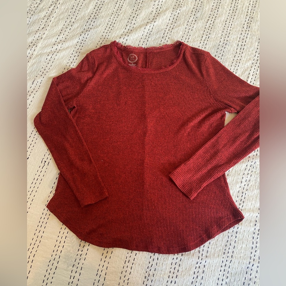 Cranberry red blouse, size medium, Maurices.